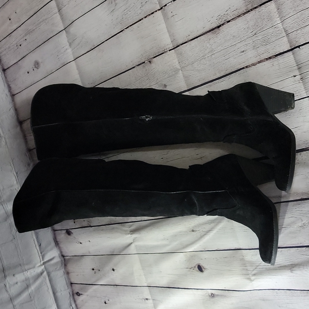 Mia black knee high boots